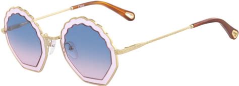 chloe ce147s 833 gold light pink geometric sunglasses|Chloé CE147S Sunglasses .